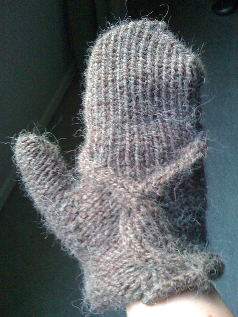 Vice Versa: Traveling Cable Mittens