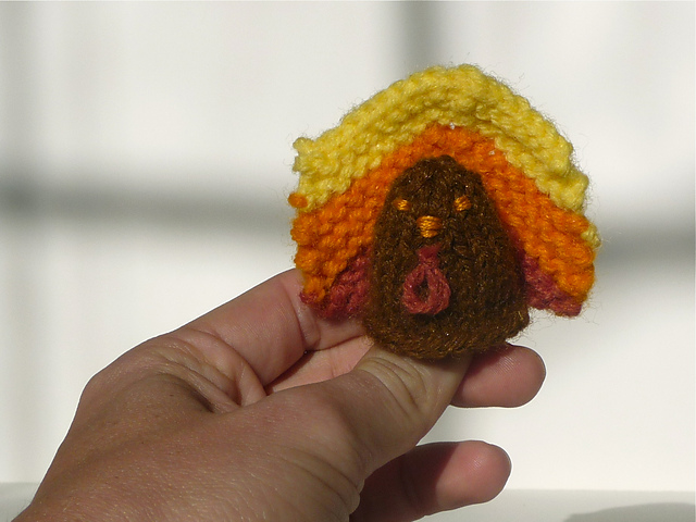 Miniature knit toy turkey; Istanbul