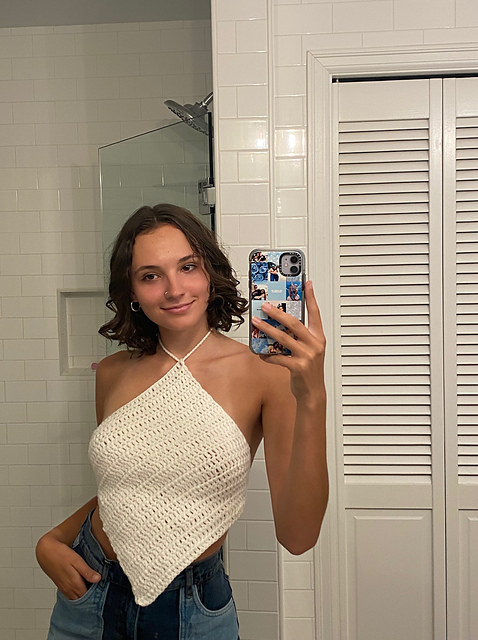 "Sahar" Square Crochet Top