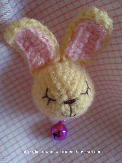 Amigurumi Bunny Brooch