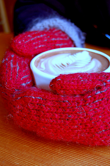 Pinstripe Mitten