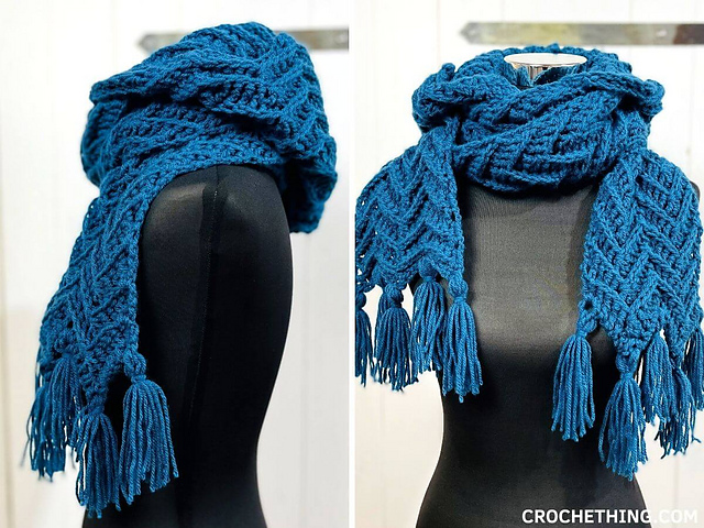 Chevron Hooded Scarf