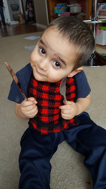 Plaid Baby Pocket Bib