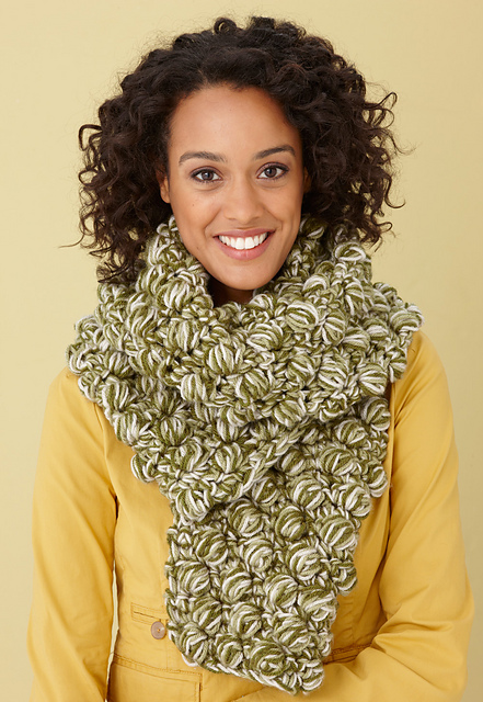 Popcorn Crochet Scarf