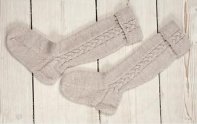 Long Cable Socks