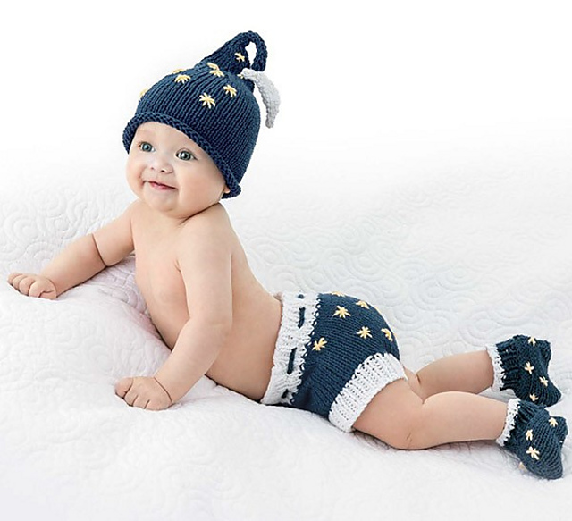 Stars & Moon Diaper Cover Set