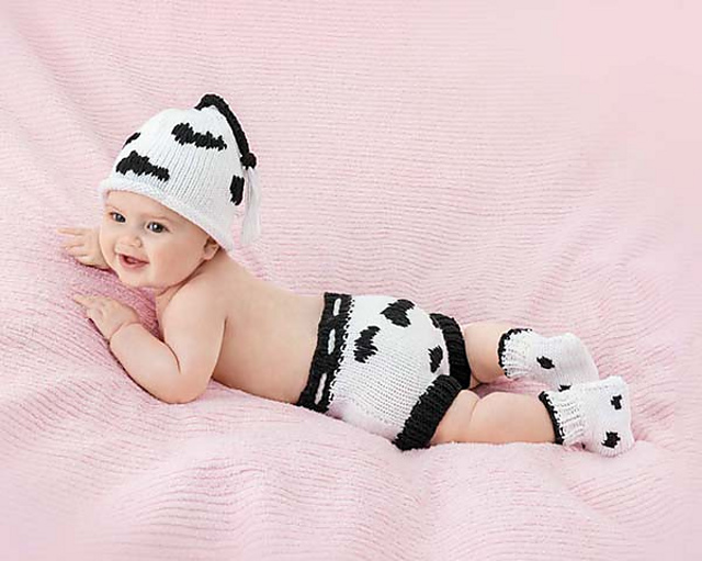 Cow Diaper Cover Set