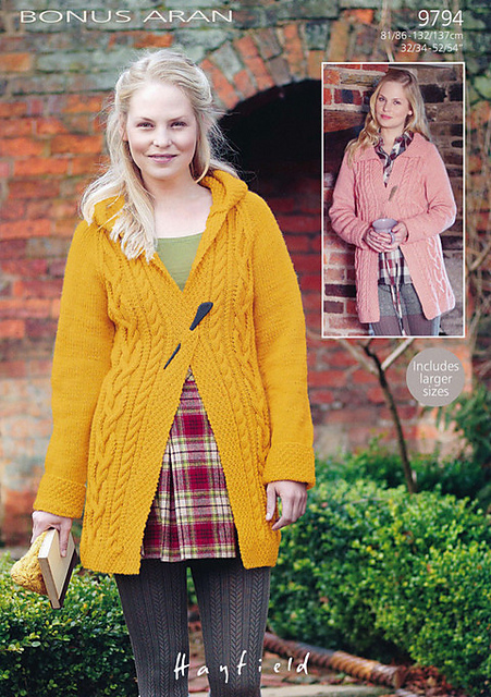 Hooded and Flat Collared Coat 9794