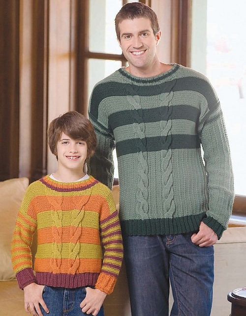 Family Cables - Man's Pullover