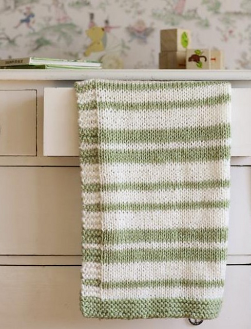 Green Striped Blanket