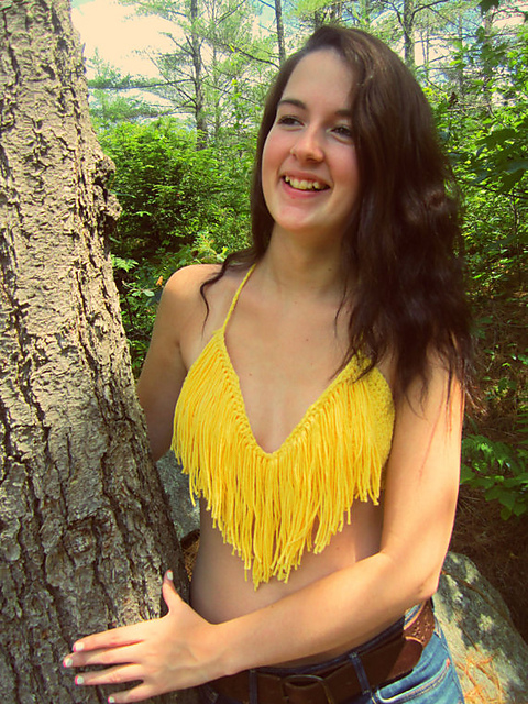Long Fringe Crochet Top - Festival Top