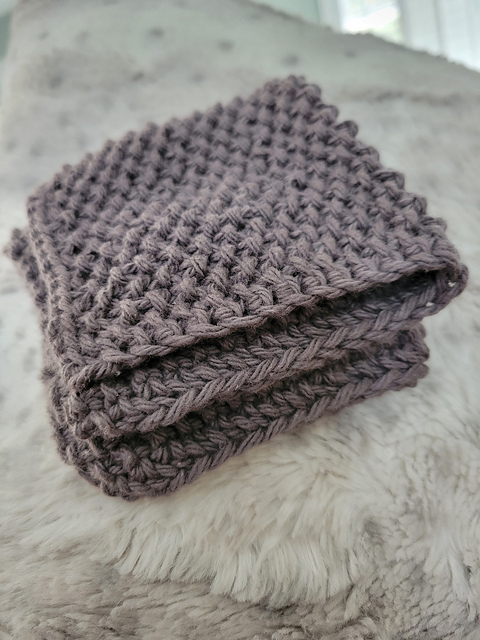 Simple Seed Stitch Dishcloth