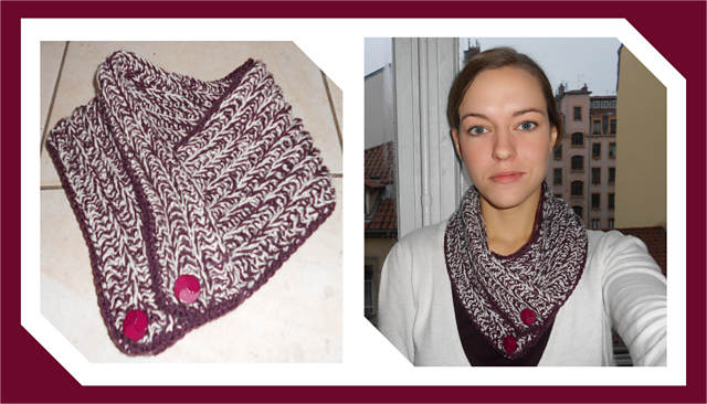 Two Button Ribbed Cowl