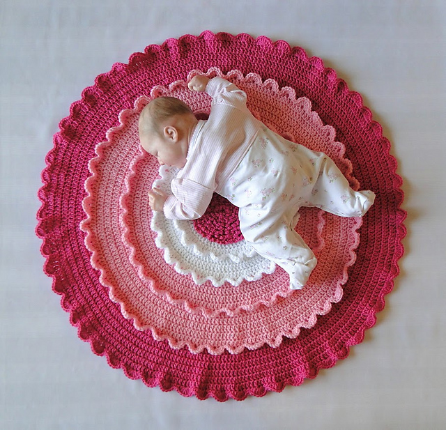 Ravelry Blooming Flower Baby Afghan pattern by D Moyer
