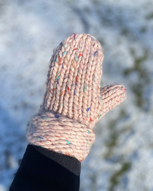 Purly Top Mitten