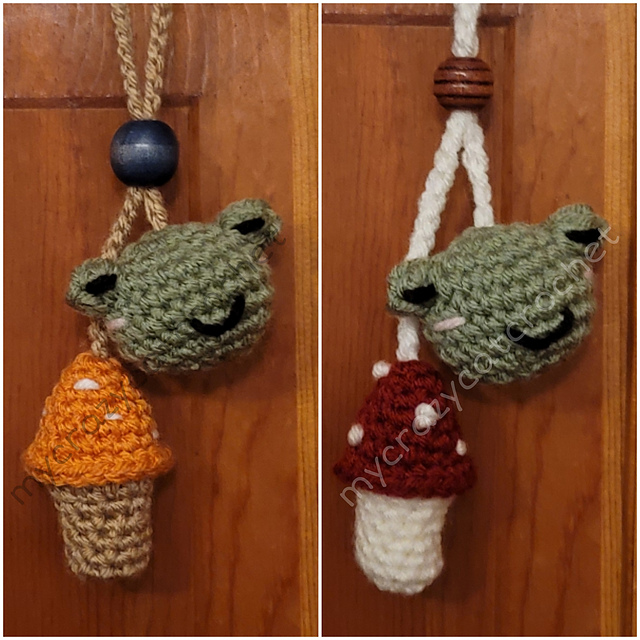 Frog Mushroom Car Charm