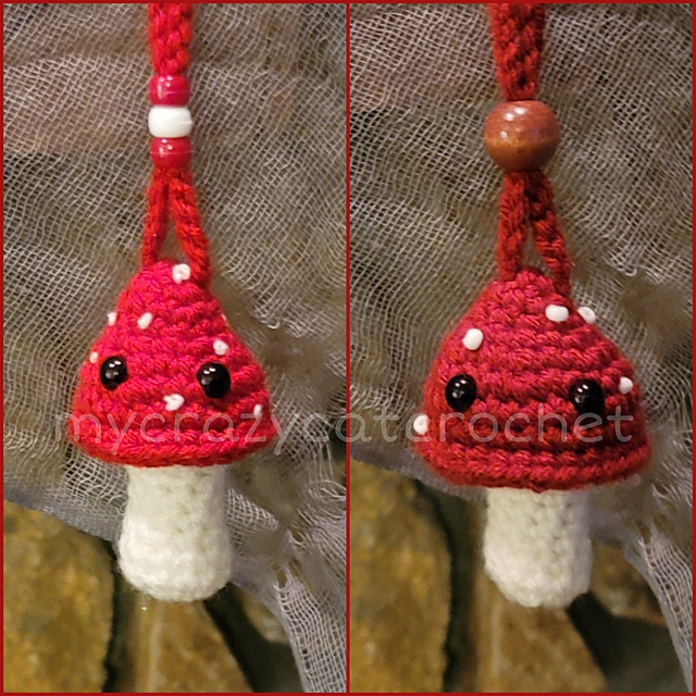 Mushroom Car or Bag Charm
