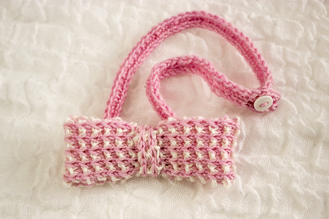 Girls Knit Bow Headband