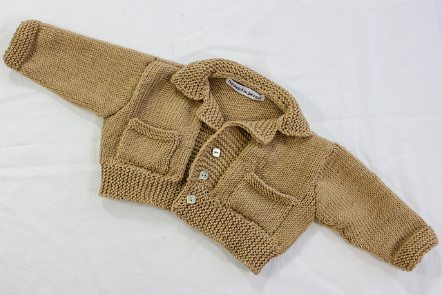 baby Cardigan with Collar and Pockets