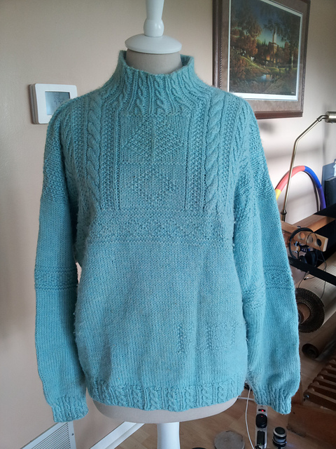 Textured Yoke Sweater
