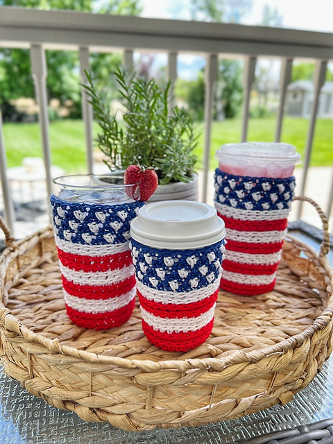 Red, White, & Blues Cup Cozy