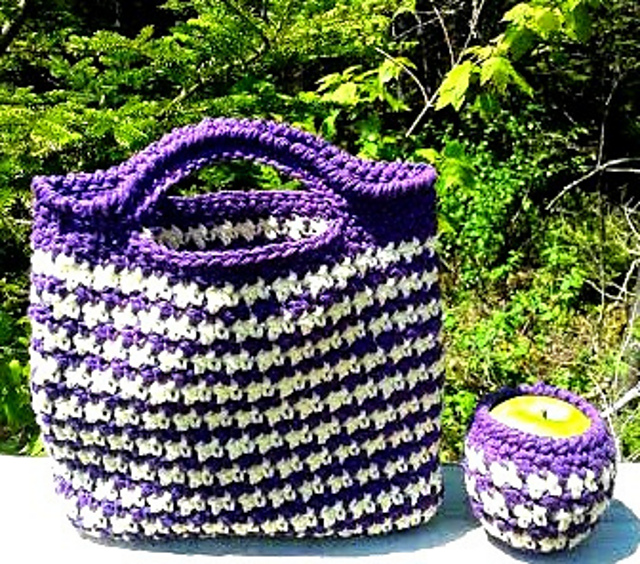 Cotton Lunch Bag and Matching Apple Cozy