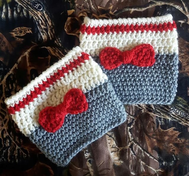 Sock Monkey Boot Cuffs