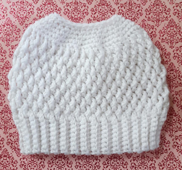 Ladies Textured Messy Bun Hat