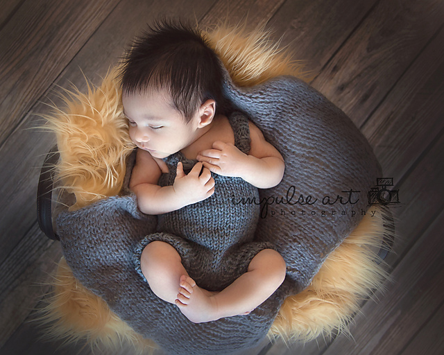 Newborn Knit Overalls