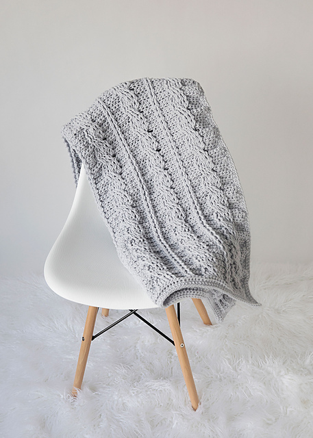 Timeless Cabled Throw Blanket