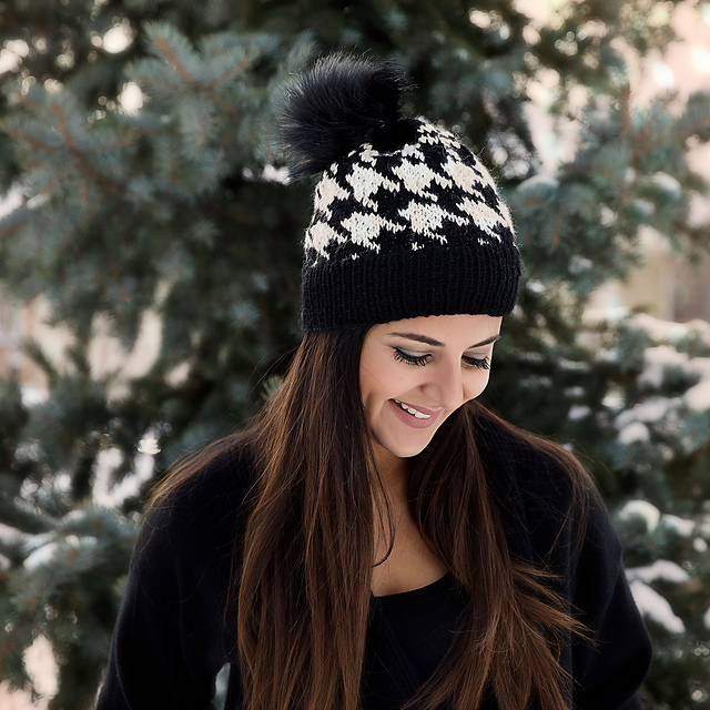 Houndstooth Beanie