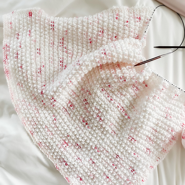 Rosebud Speckle Baby Blanket
