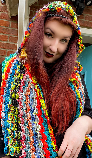 Rainbow Traveller Hooded Scarf