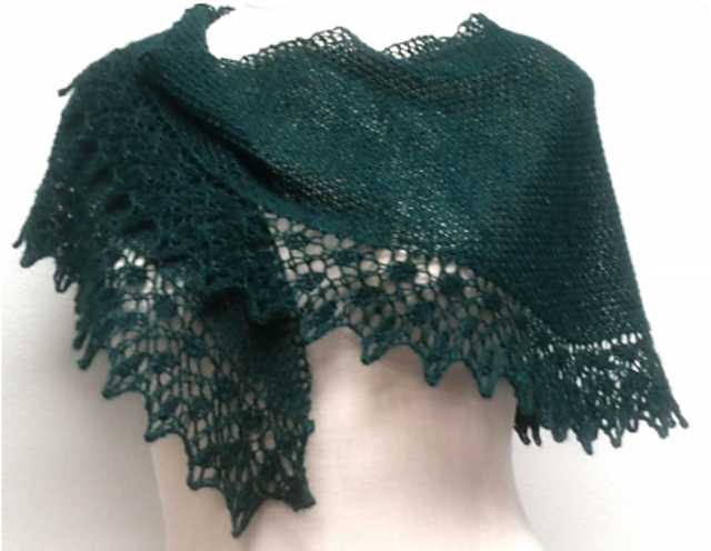 Emerald Dreams Crescent Scarf