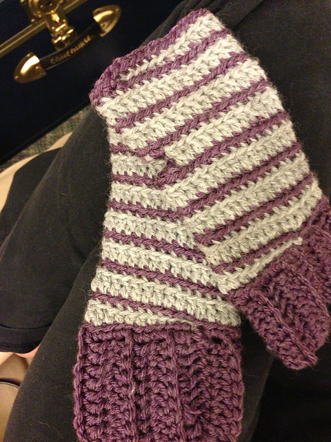 Candy Cane Texting Gloves