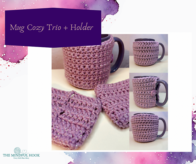 Mug Cozy Trio + Holder