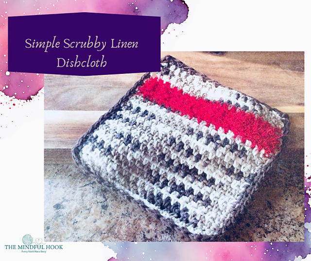 Simple Scrubby Linen Dishcloth