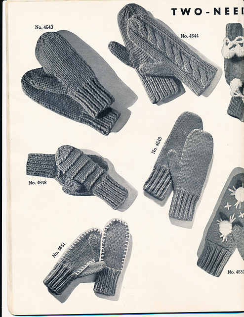 Ribbed Mittens 4648
