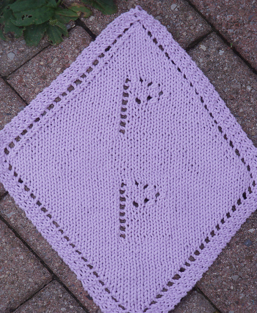 Purty Purple Purly Dishcloth