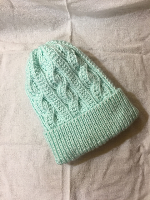 Garter Stitch Cable Hat