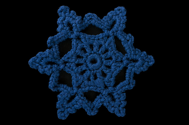 Dark Blue Snowflake