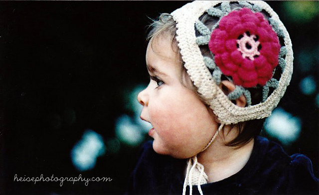 Vintage Baby Flower Bonnet