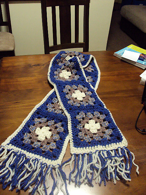 Granny Square Scarf