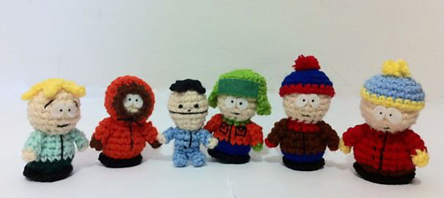 South Park 6 Characters Amigurumis