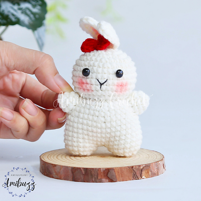 White Rabbit With Bow