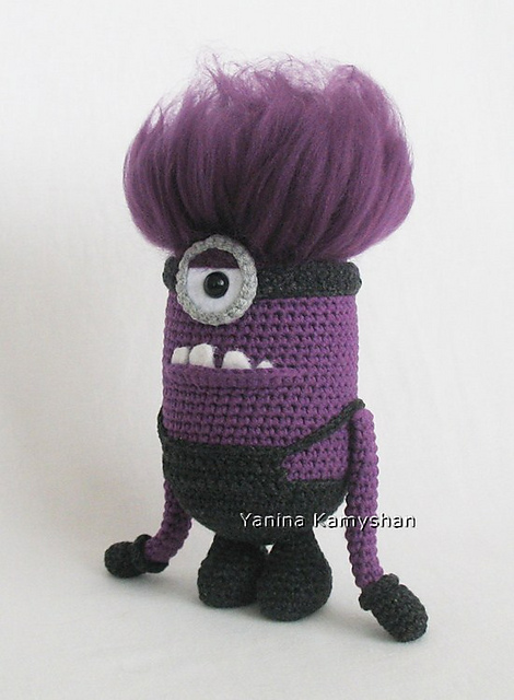 Scary cute violet monster