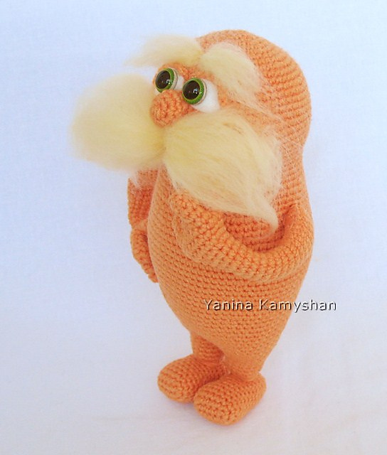 Funny monster with moustache