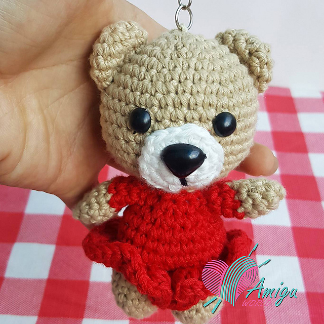Amigurumi Bear Keychain