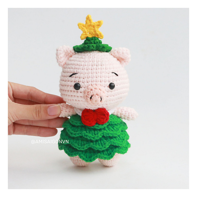 Pig Christmas Amigurumi