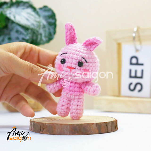 Pink Bunny Keychain